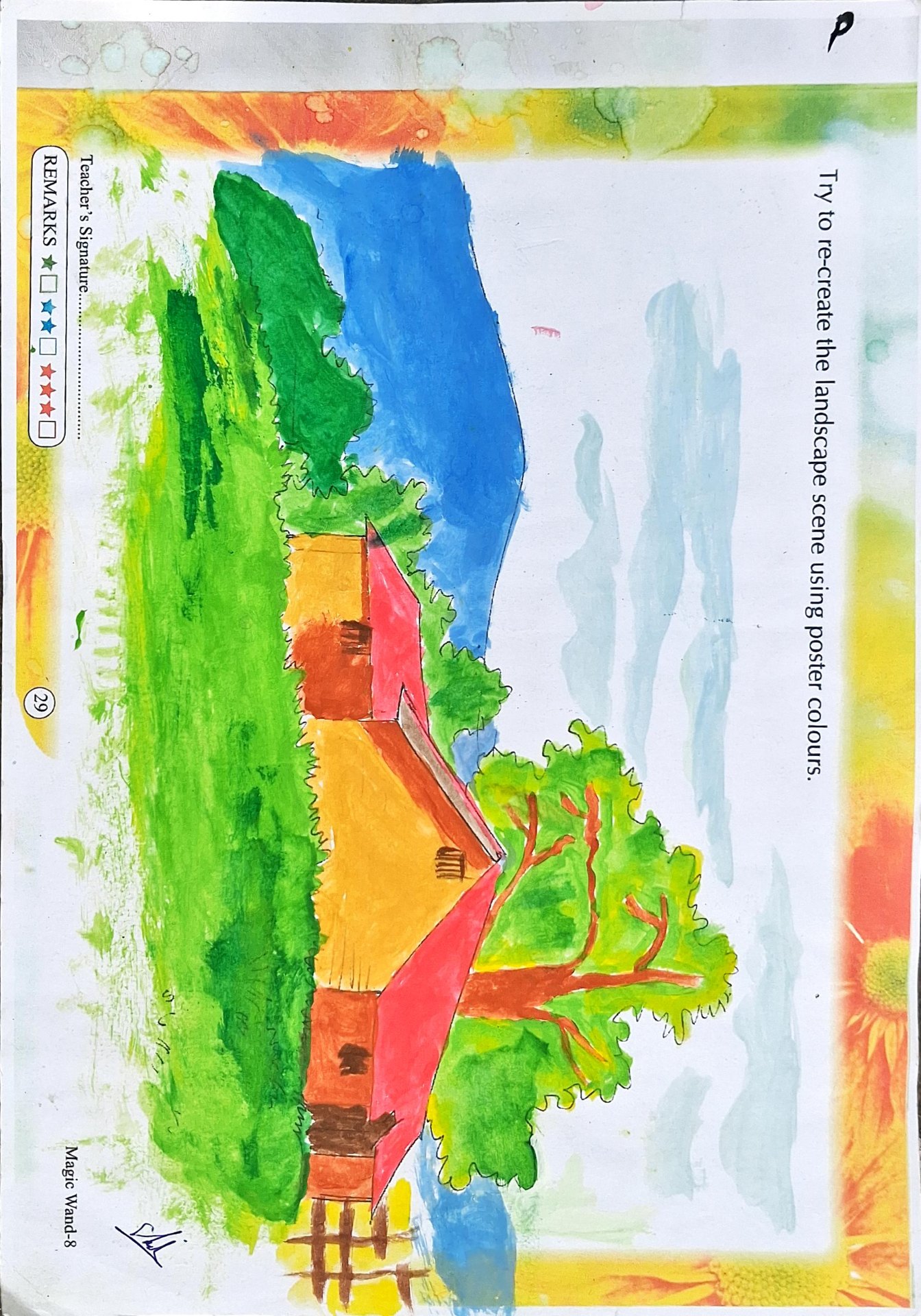Cottage by the Trees — Watercolor by Thej, age 11