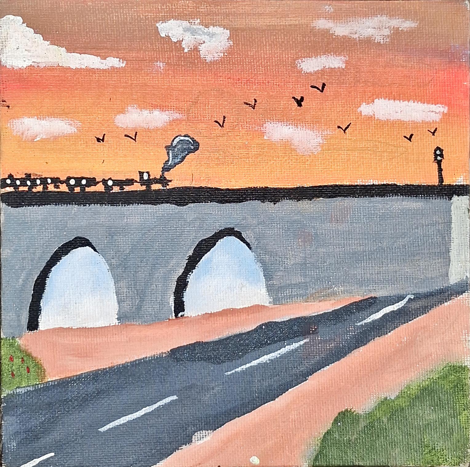 Sunset Express — Canvas by Thej, age 11